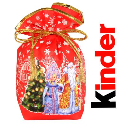Сладкий новогодний подарок в мешочке весом 1000 грамм по цене 934 руб