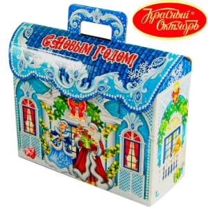 Детский подарок на Новый Год в картонной упаковке весом 1000 грамм по цене 759 руб