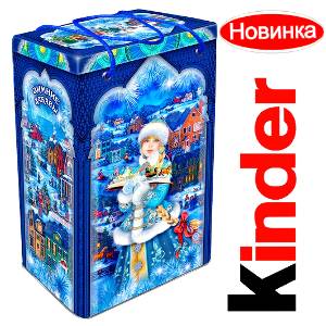 Детский новогодний подарок в жестяной упаковке весом 1200 грамм по цене 1561 руб