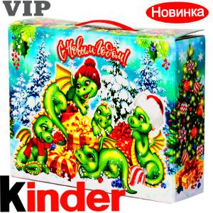 Детский подарок на Новый Год в картонной упаковке весом 1200 грамм по цене 1245 руб