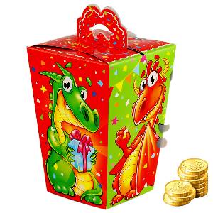 Детский подарок на Новый Год в картонной упаковке весом 600 грамм по цене 318 руб