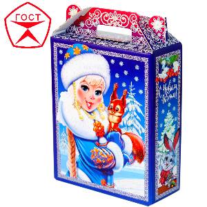 Детский подарок на Новый Год в картонной упаковке весом 950 грамм по цене 843 руб